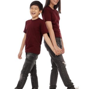 Kaos Polos Anak Warna Maroon