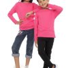 Kaos Polos Anak Lengan Panjang Pink Fanta