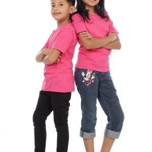 Kaos Polos Anak Warna Pink Fanta