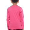 Kaos Polos Anak Lengan Panjang Pink Fanta - Gambar 3
