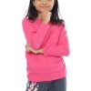 Kaos Polos Anak Lengan Panjang Pink Fanta - Gambar 2