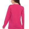 Kaos Polos Wanita Lengan Panjang Pink Fanta - Gambar 4