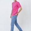 Kaos Polos Pria Pink Fanta - Gambar 2