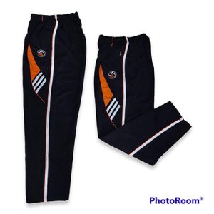 Celana Training Bahan Lotto Hitam Orange