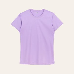 Kaos Polos Slimfit Wanita Warna Ungu Lilac
