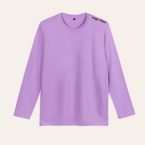Kaos Polos Ungu Lilac Lengan Panjang