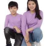 Kaos Polos Anak Lengan Panjang Ungu Lilac