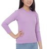 Kaos Polos Anak Lengan Panjang Ungu Lilac - Gambar 2