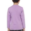 Kaos Polos Anak Lengan Panjang Ungu Lilac - Gambar 3