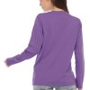 Kaos Polos Wanita Lengan Panjang Ungu Lilac - Gambar 3