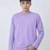 Kaos Polos Pria Lengan Panjang Ungu Lilac