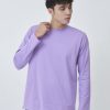 Kaos Polos Pria Lengan Panjang Ungu Lilac - Gambar 2