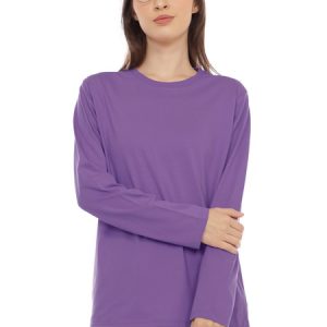 Kaos Polos Wanita Lengan Panjang Ungu Lilac