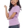 Kaos Polos Anak Warna Ungu Lilac - Gambar 2