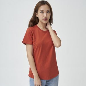 Kaos Polos Wanita Warna Terracotta