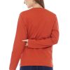 Kaos Polos Wanita Lengan Panjang Warna Terracotta - Gambar 4