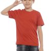 Kaos Polos Anak Warna Terracotta - Gambar 2
