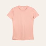 Kaos Polos Slimfit Wanita Warna Dusty Pink