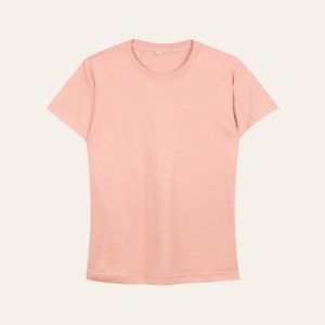 Kaos Polos Slimfit Wanita Warna Dusty Pink