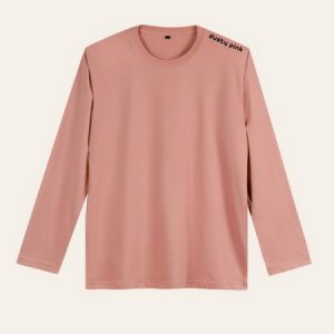 Kaos Polos Dusty Pink Lengan Panjang