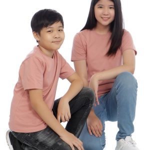 Kaos Polos Anak Warna Dusty Pink