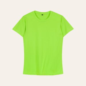 Kaos Polos Slimfit Wanita Warna Hijau Stabilo
