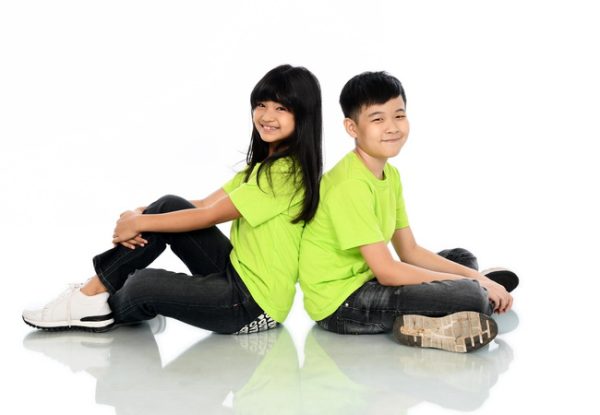 Kaos Polos Anak Warna Hijau Neon