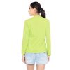 Kaos Polos Wanita Lengan Panjang Hijau Neon - Gambar 4