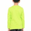 Kaos Polos Anak Lengan Panjang Hijau Neon - Gambar 3