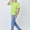 Kaos Polos Pria Hijau Neon - Gambar 2