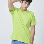 Kaos Polos Pria Hijau Neon