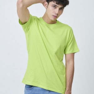 Kaos Polos Pria Hijau Neon