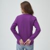 Kaos Polos Wanita Lengan Panjang Ungu Violet