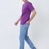 Kaos Polos Pria Ungu Violet - Gambar 2