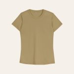 Kaos Polos Slimfit Wanita Warna Khaki