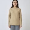 Kaos Polos Wanita Lengan Panjang Warna Khaki