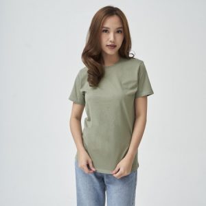 Kaos Polos Wanita Warna Hijau Sage