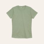 Kaos Polos Slimfit Wanita Warna Hijau Sage