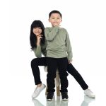 Kaos Polos Anak Lengan Panjang Hijau Sage