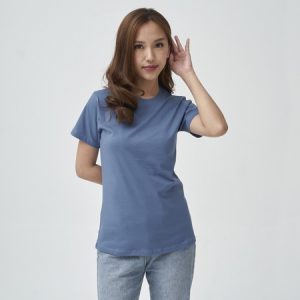 Kaos Polos Wanita Warna Steel Blue