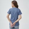 Kaos Polos Wanita Warna Steel Blue - Gambar 2