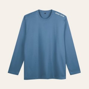 Kaos Polos Steel Blue Lengan Panjang