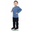 Kaos Polos Anak Lengan Panjang Steel Blue - Gambar 2