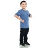 Kaos Polos Anak Warna Steel Blue - Gambar 3