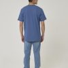 Kaos Polos Pria Steel Blue - Gambar 2