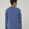 Kaos Polos Pria Lengan Panjang Steel Blue - Gambar 2