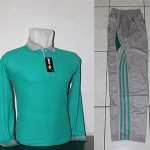 Seragam Olahraga Polos Warna Toska Abu