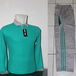 Seragam Olahraga Polos Warna Toska Abu