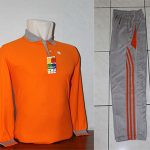 Seragam Olahraga Polos Warna Orange Abu