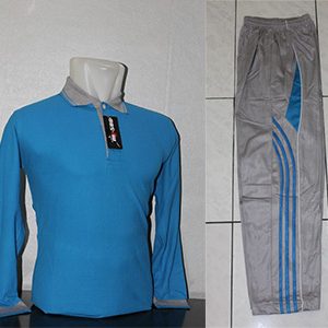Seragam Olahraga Polos Warna Turkis Abu